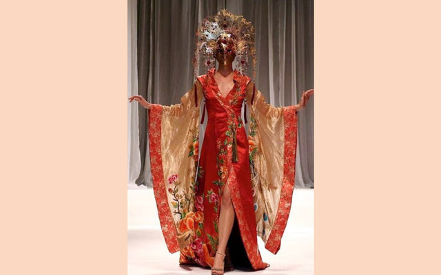 Dresses by Luly Yang, including this one, will be among the artworks on display at the AANHPI exhibition.