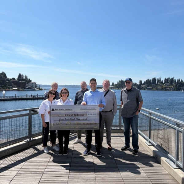 $500,000 big check presented to Bellevue Utilities