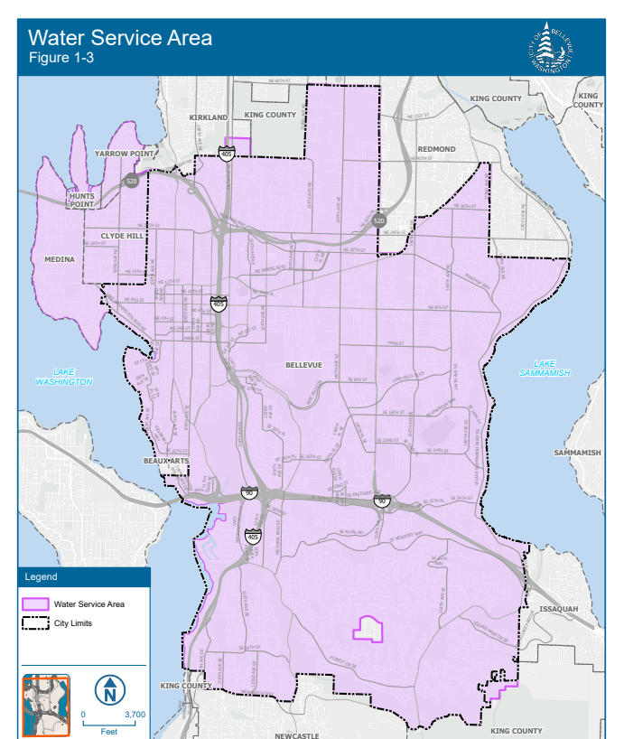 water service area map