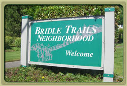 Bridle Trails neighborhood sign