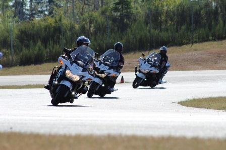 Image of Police motorcycle officers training
