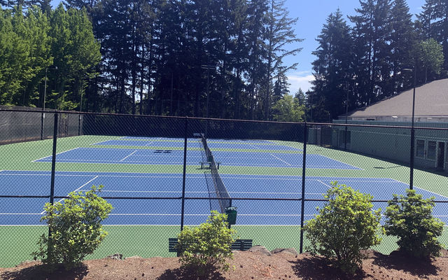 Players will soon be on these courts on sunny days.