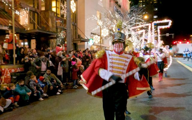 "Toy" soldiers march down Snowflake Lane in the December 2021 Lake to Lake episode.