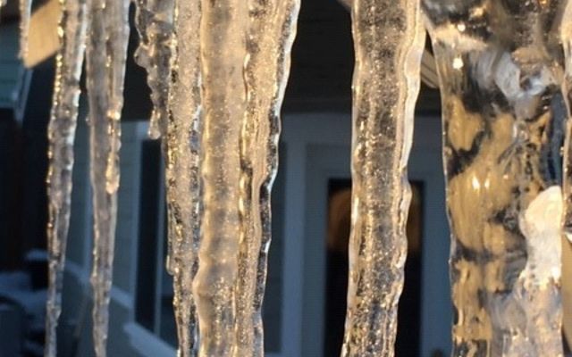 Image of icicles in sunshine