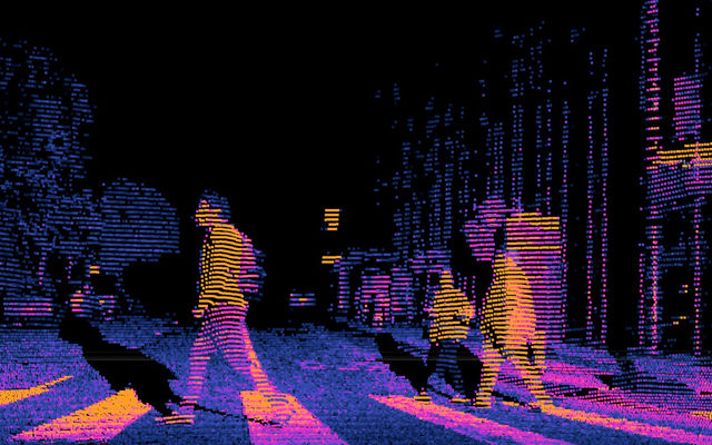 Lidar identifies street users and their locations at intersections.
