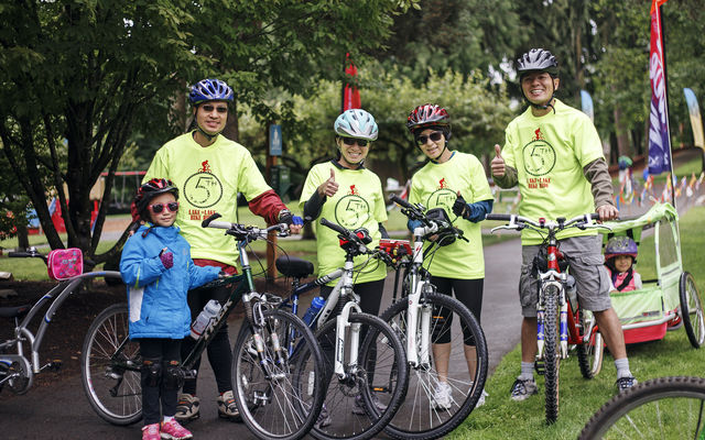 The Lake to Lake Bike Ride is a family affair for this group of riders.