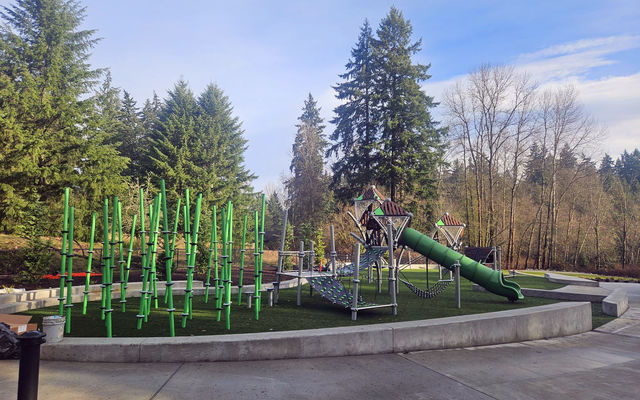 The playground is complete at Bridle Trails Valley Creek Park.
