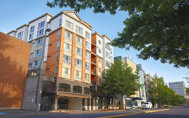 The Aventine Apartments, featured in this image, include affordable housing.