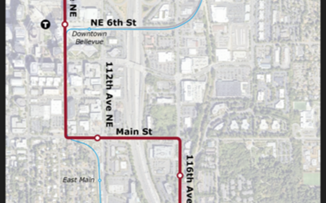 The map shows the alignment set for the K Line RapidRide.