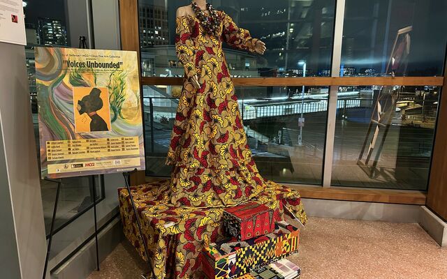 This dress is one of dozens of artworks by local Black artists now on display at City Hall in February and March.
