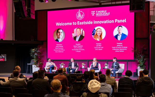 Eastside economic experts speak in a panel discussion.