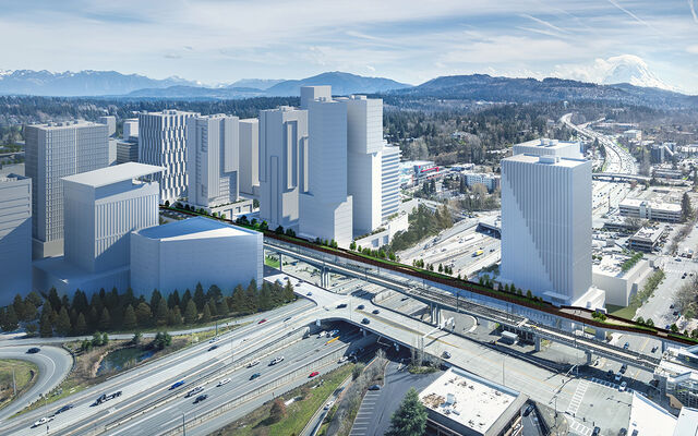 Visualization of a Grand Connection crossing. The image shows potential future development and doesn't reflect any specific proposal.