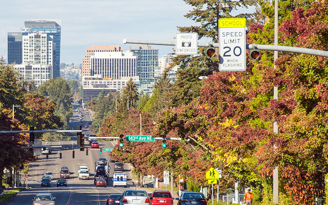 A speed camera is currently on Northeast Eighth Street by Stevenson Elementary School.