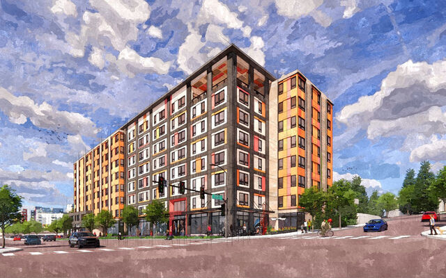 Rendering of Bellwether Housing development Courtesy Weber Thompson and Bellwether Housing