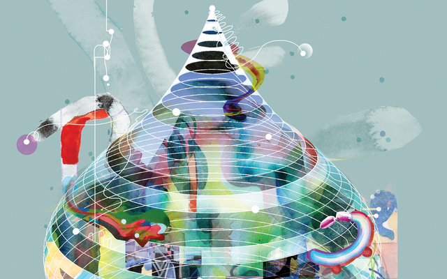 "Raindrop," original art by local artist Soo Hong, graces the cover of the Diversity Advantage Plan 2035.