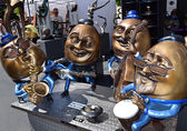 A band of bronze statuettes are on sale at the arts fairs in 2017.