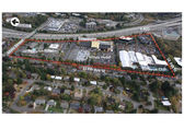 Aerial picture of the East Main area designated for transit-oriented development.