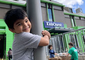 A boy plays at KidsQuest Children's Museum.