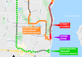 West Lake Sammamish Parkway pipe replacement map