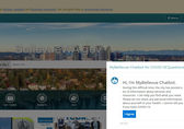 The MyBellevue chatbot appears on the city's home page.