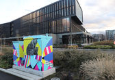 Artists have designed the wraps applied to utility boxes in BelRed.