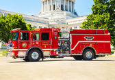 The city's electric fire engine, a Pierce Volterra, will be in Fire Station 1.