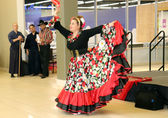 Flamenco dancing at Factoria Marketplace for Welcoming Week in 2019.