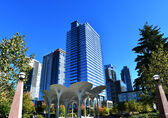 Skyscrapers on a sunny day in downtown Bellevue