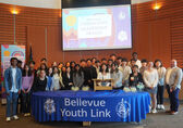 Youth Link winners posed at City Hall in 2024.