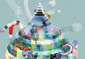 "Raindrop," original art by local artist Soo Hong, graces the cover of the Diversity Advantage Plan 2035.