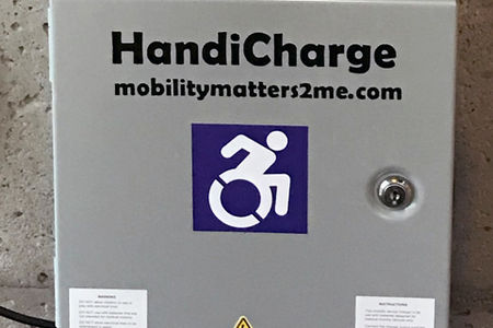 power wheelchair charging station