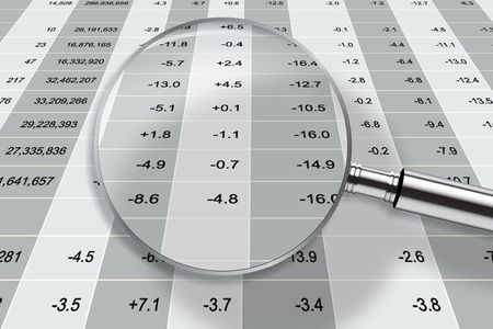 Raw numbers on a spreadsheet
