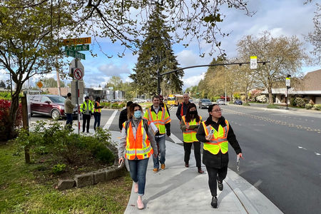 Road safety walking audit with community members