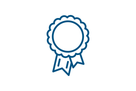 blue award ribbon icon