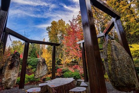 South Bellevue Community Center rock sculpture
