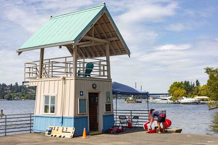 Lifeguard office at Newcastle Beach Park