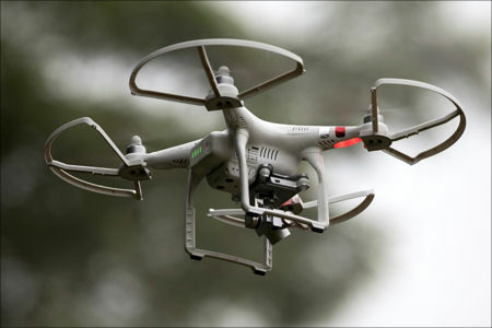 Drone in flight Drone in flight