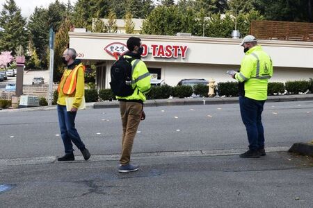 Image of participants in RSA audit on Northeast Eighth Street