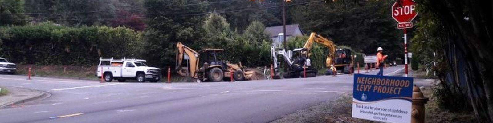 Image of construction of newport way roundabout congestion relief project