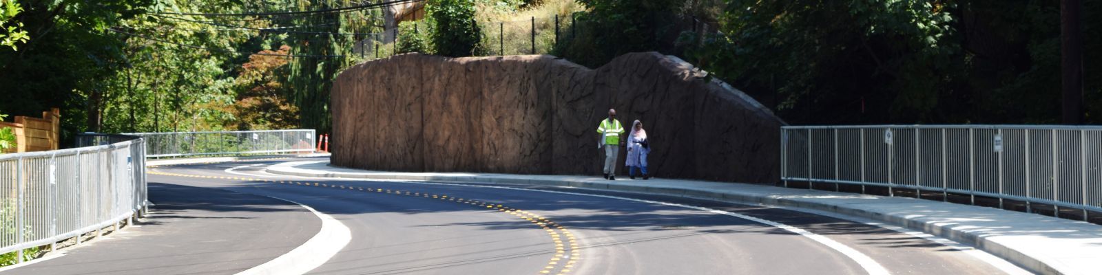 Pedestrians walking on SE Newport Way