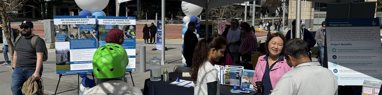 Utilities staff at an outreach event 