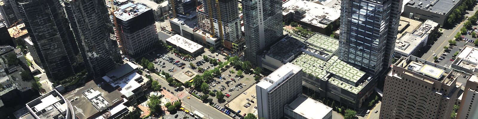 Aerial view of downtown Bellevue.