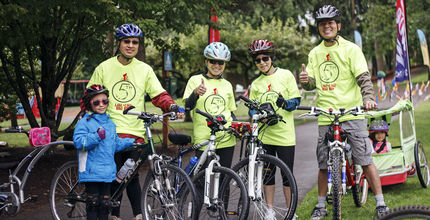 The Lake to Lake Bike Ride is a family affair for this group of riders.