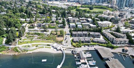 Meydenbauer Bay park and Bellevue's downtown can be seen in this aerial photo.