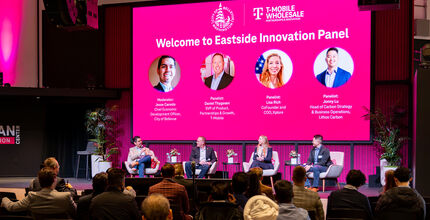 Eastside economic experts speak in a panel discussion.