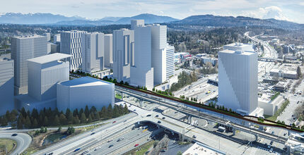 Visualization of a Grand Connection crossing. The image shows potential future development and doesn't reflect any specific proposal.