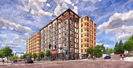 Rendering of Bellwether Housing development Courtesy Weber Thompson and Bellwether Housing