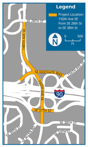 150th Avenue Southeast Mobility project map