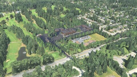 Rendering of aerial image showing future site of the Parks Operation Facility. 
