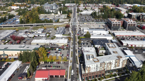 Aerial view of 130th Avenue NE 